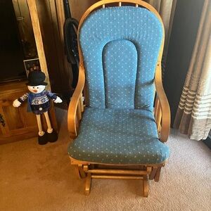 Blue glider rocker